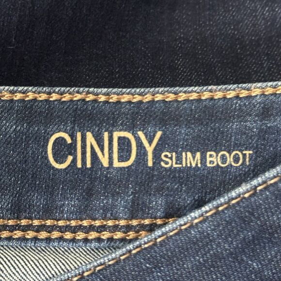 DL1961‎ Jeans Womens 4 27 Blue Cindy Slim Boot Dark Whiskering Fading Streetwear - Picture 7 of 11